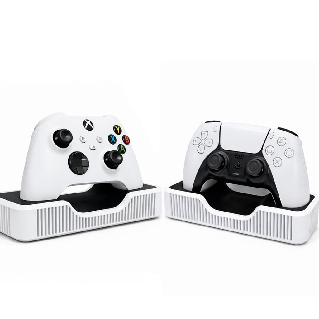 Suporte para Controle Xbox e PS5 | Base Gamer Bicolor Grade | Organizador Controle Mesa Setup Gamer