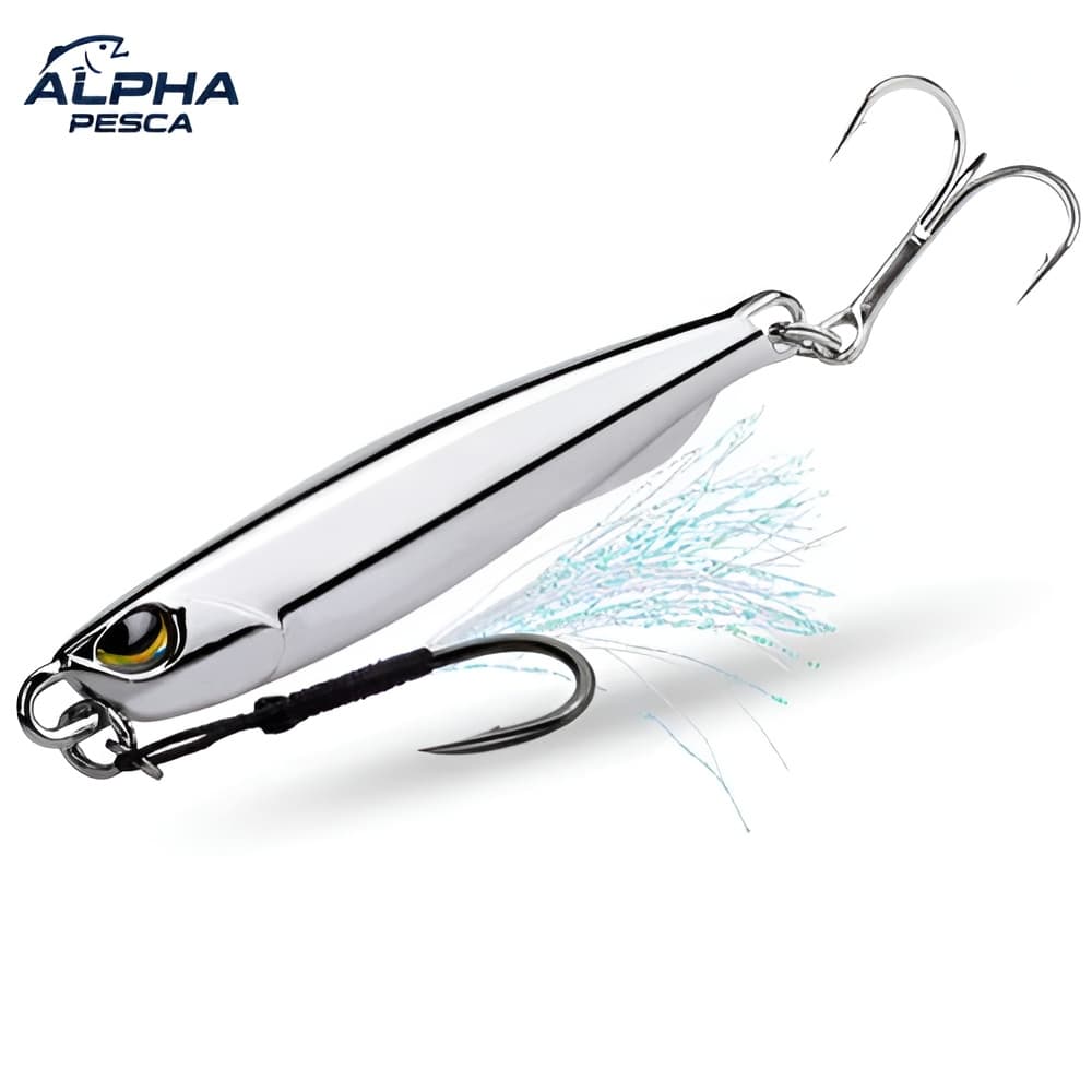 Isca Artificial Slow Jig 10g Metal Prateado Jumping Jig Pesca Mar e Rio
