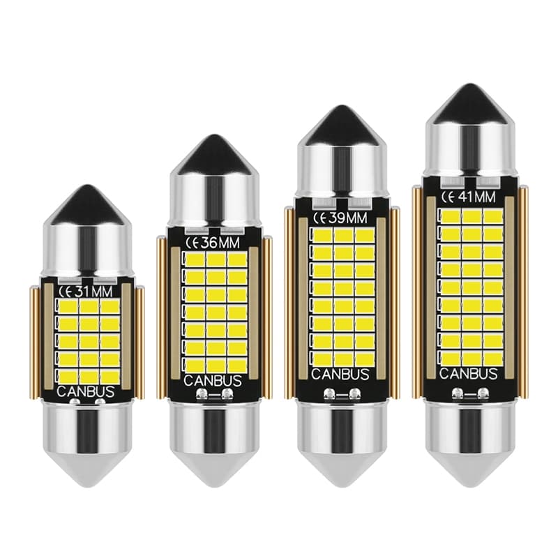 Lâmpada Led Pingo T10 Canhão Extra Forte conjunto 31-41MM