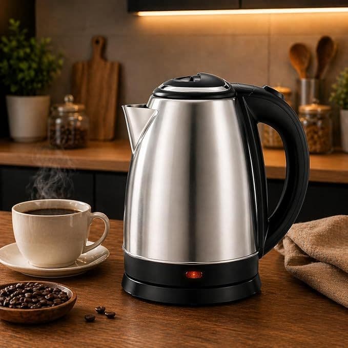 Chaleira Elétrica Ideal 1.8 Litros 127v Inox Aquecedor rápido de agua para Café chá Casa Escritório