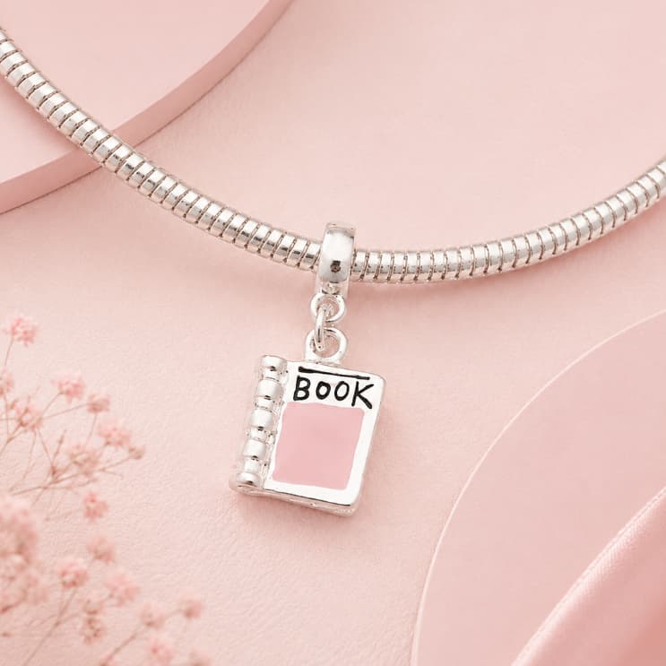 Berloque Livro Book Rosa Presente