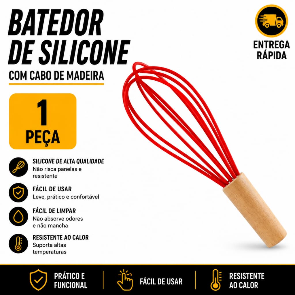 Bate Clara De Silicone Cabo Madeira