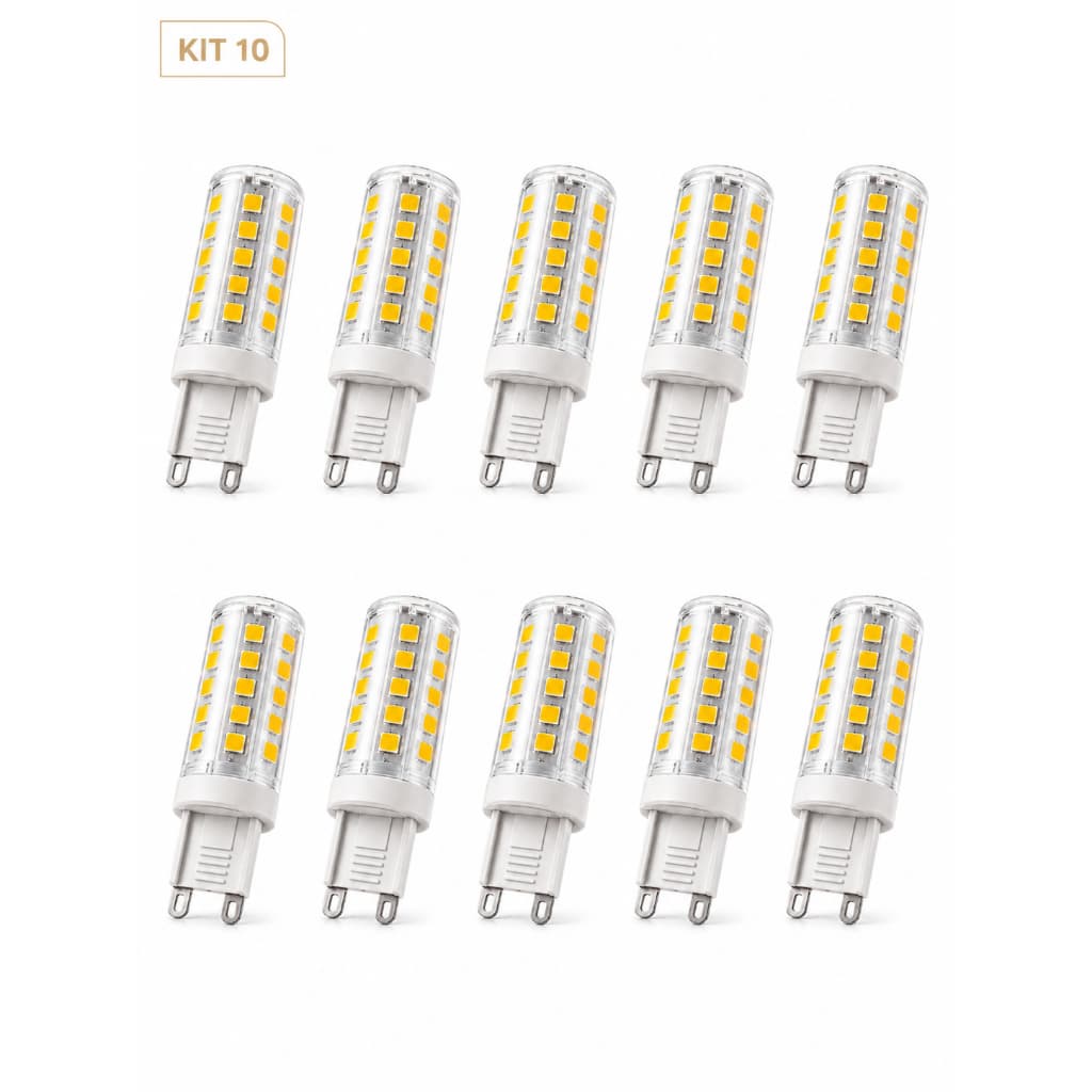 Kit 10 Lâmpadas Halopim G9 Led 7w Para Lustres E Arandelas Branco quente Branco frio