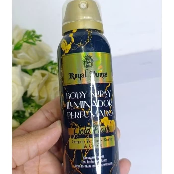 Body spray Splash iluminador perfumado Royal Dunes Gold flash Pierre 100ml
