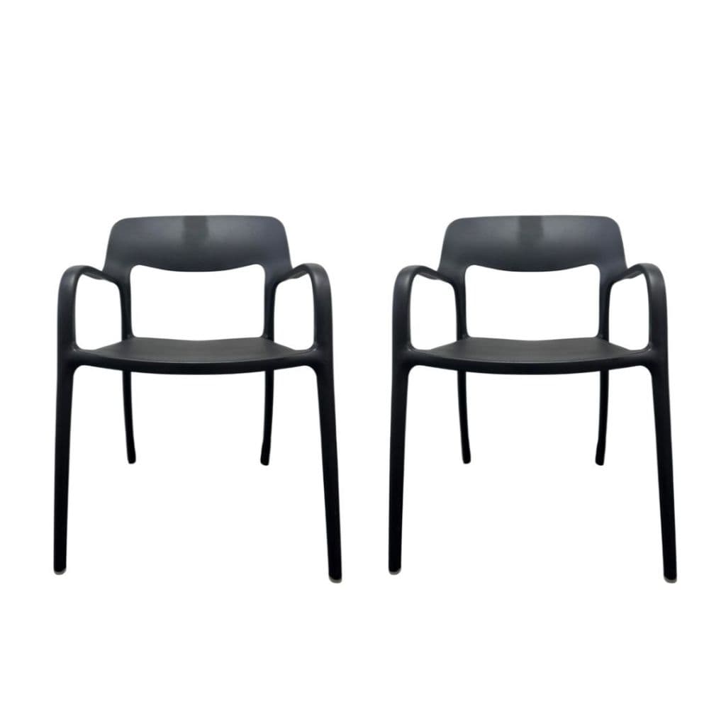 Kit 2 Cadeiras Bossa Nova Preto Conforto e Braços