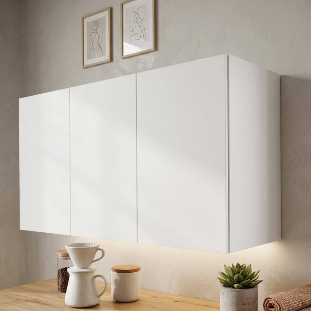 Armário De Parede Cozinha lavanderia bar escritorio Multiuso 100% Mdf 15mm Branco