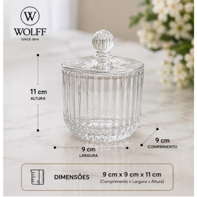 Manteigueira Francesa Vidro Cristal Imperatriz Wolff Manteiga Mesa Posta Elegante Presente