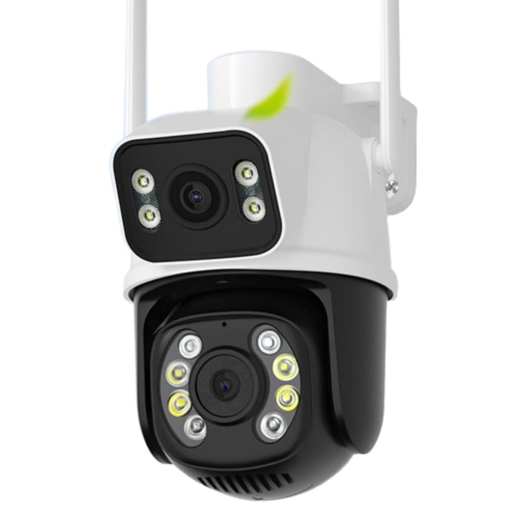 PROMOÇÃO Câmera De Segurança Externa Lente IC Dupla Com Sirene Wifi 6mp Full Hd 360 Visão Noturna