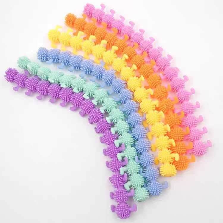kit 6 Flofy Squish Fidget Toy centopeia Anti-Stress Pop It Estica E Solta Sensorial Relaxante