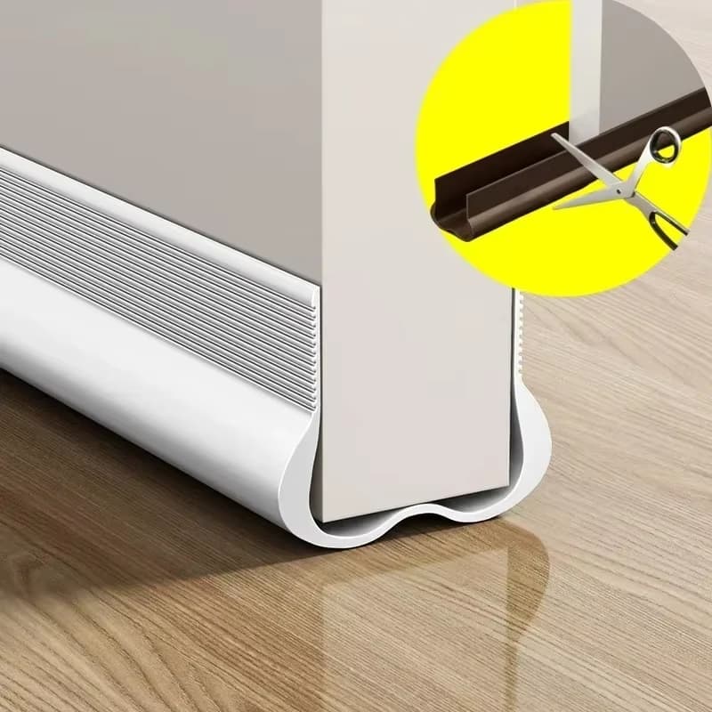 Fita de vedação flexível em PVC para a parte inferior da porta, à prova de vento, chuva e insetos