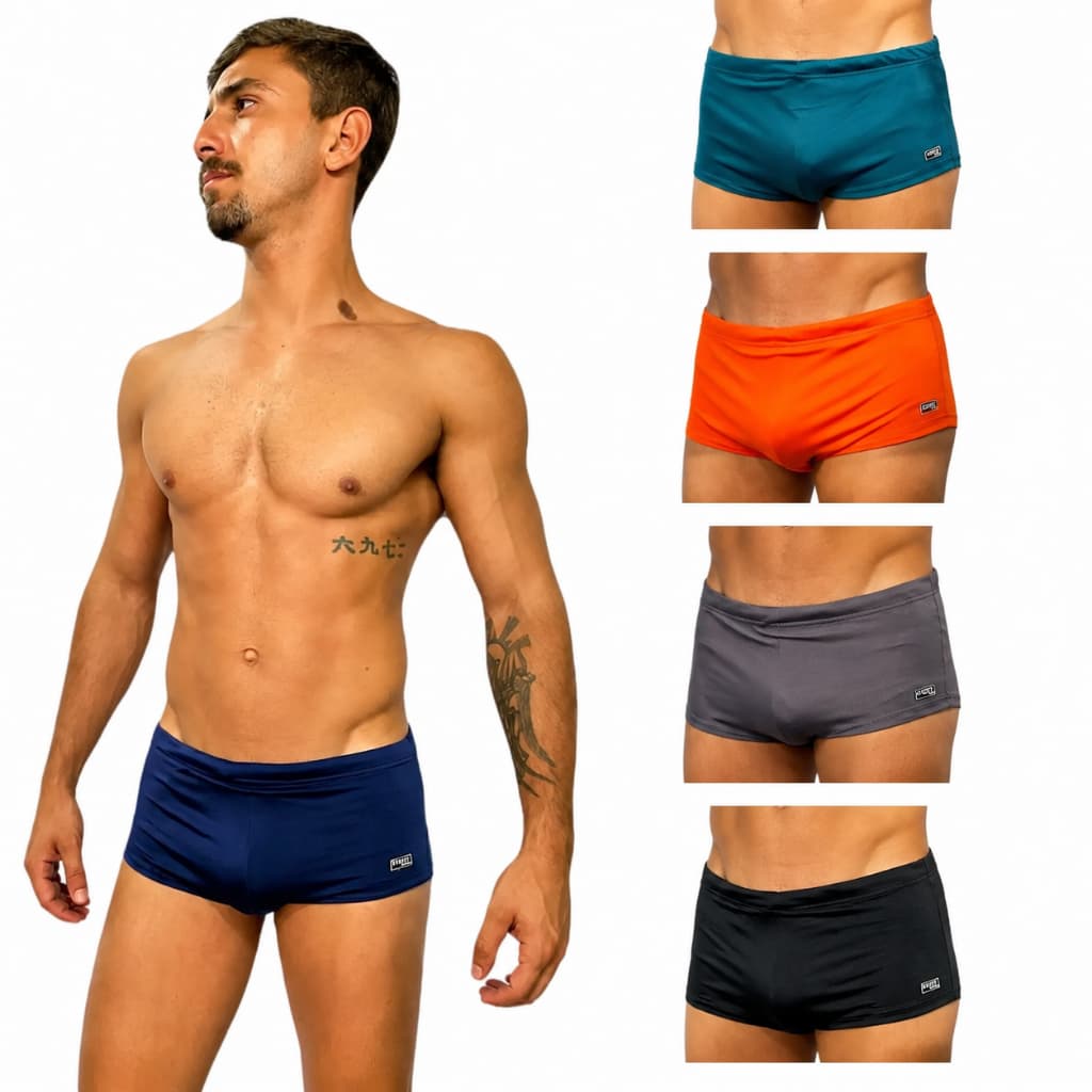 Sunga Slip Forrada Lisa Roupa de Banho Adulto Keeper UV50+ - Escolha sua cor