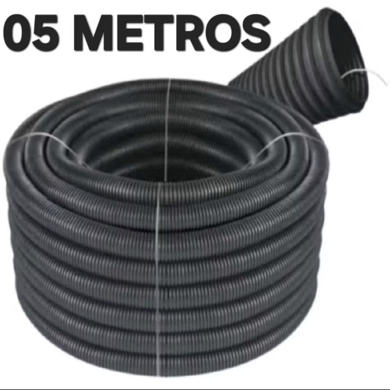 CONDUÍTE CORRUGADO 3/4  CINZA 5 METROS ELETRODUTO FLEXÍVEL.