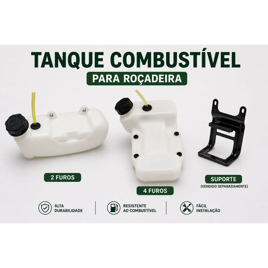 Tanque Combustível e Suporte Roçadeira a Gasolina 26cc 43cc 52cc