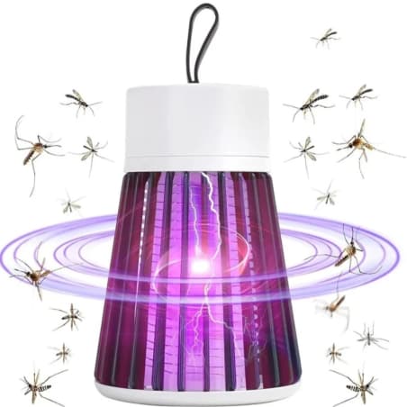 Luminária Mata-Mosquitos Elétrica UV Portátil Recarregável Repelente