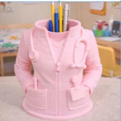 Organizador de Mesa Porta Canetas - Jaleco de Médico