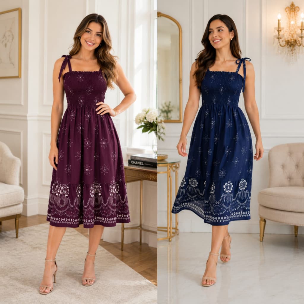 Vestido feminino Mídi Alça de Amarração com Lastex No Busto e costas Confortável Tecido Crepinho