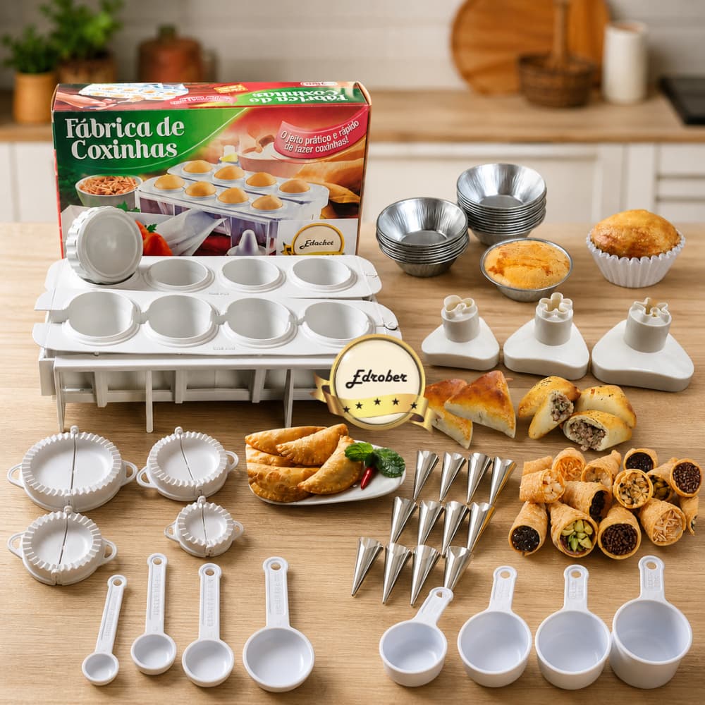 Kit Fazer Salgados Para Vender Produção Rápida Completo Profissional Fábrica Coxinha Esfiha CanudosPastel Empada