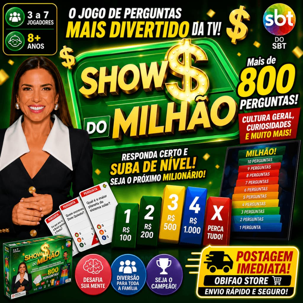 Show do Milhão Jogo de Tabuleiro Original Pais e Filhos SBT Sílvio Santos!