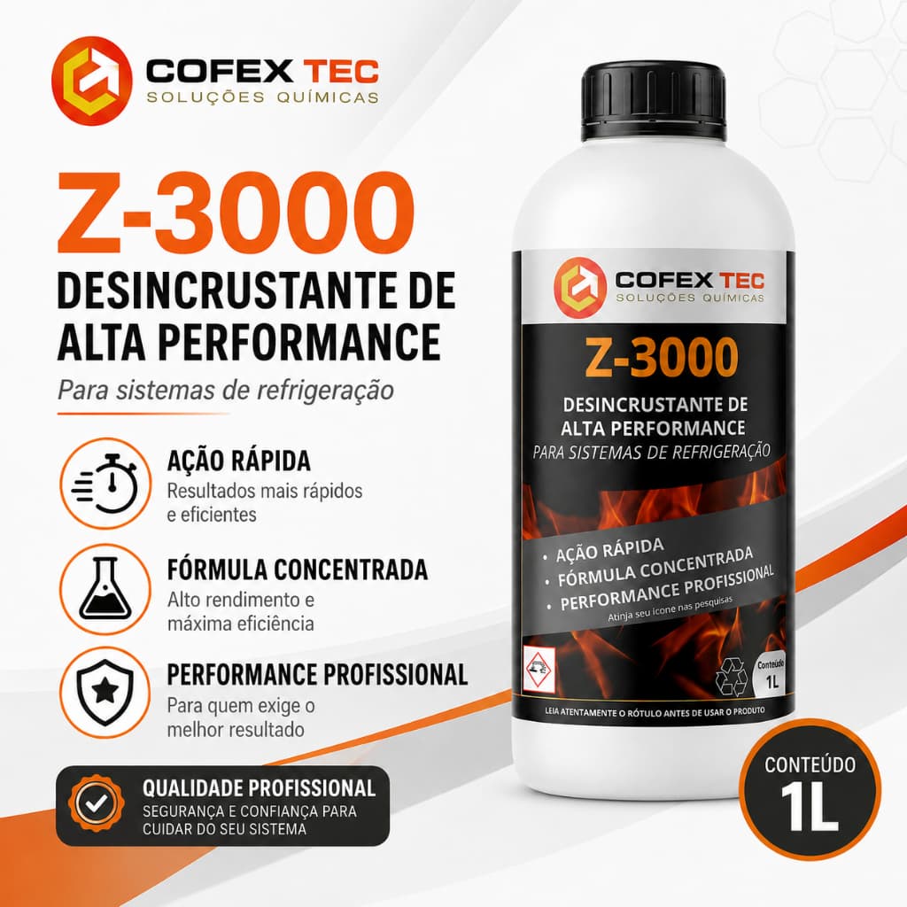 LIMPA AR CONDICIONADOS, Z-3000  DESINCRUSTANTE PARA AR CONDICIONADOS COFEX-TEC