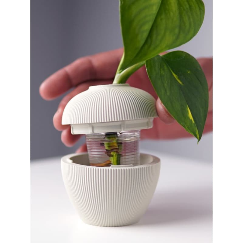 Vaso Auto Irrigável Classic Decorativo Minimalista para Plantas Pequenas – Design Moderno com Reservatório de Água