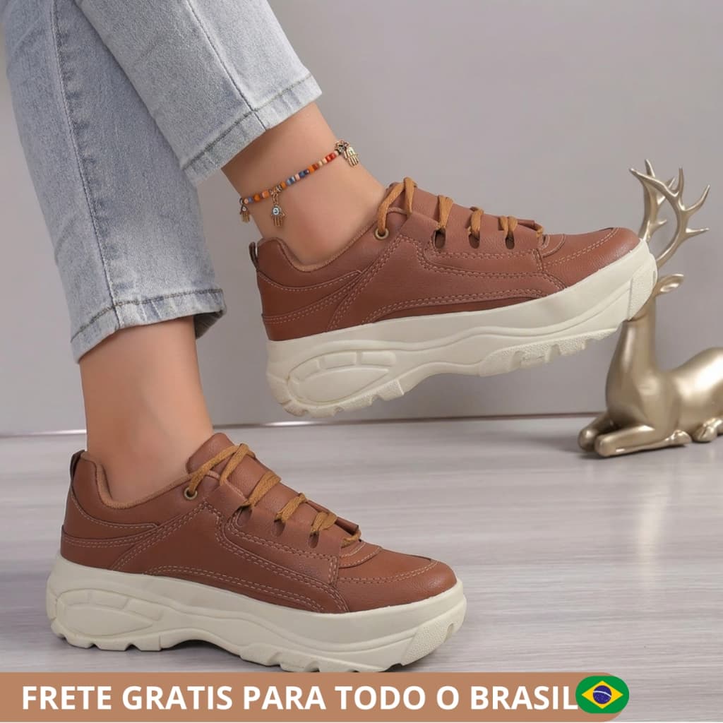 Tênis Feminino Chunky Plataforma Fashion Para Look Blogueira Influencer e Streetwear