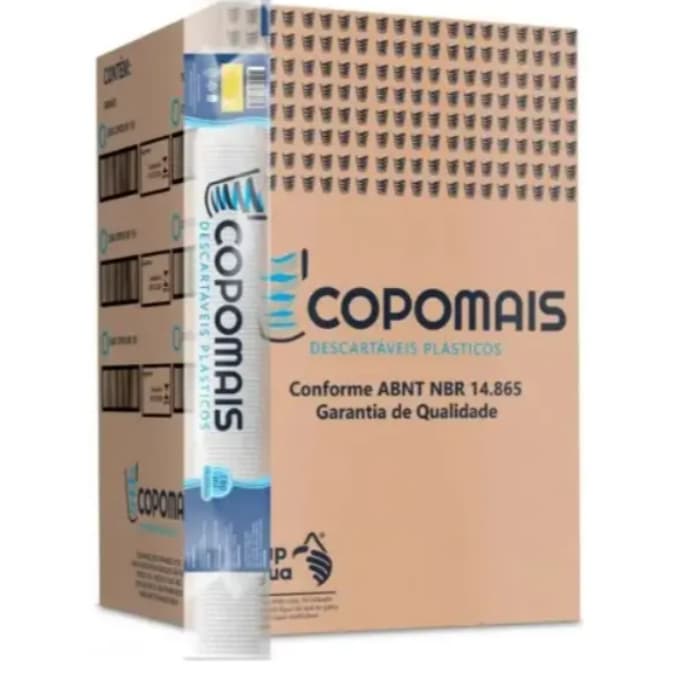Caixa 2500 Copos Descartáveis 200ml Água Refrigerante Suco Copomais