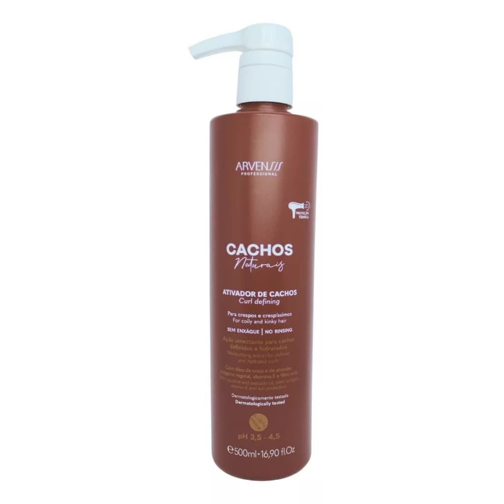 Ativador de Cachos Arvensis Cachos Naturais Cabelos Crespos e Crespíssimos - 500ml