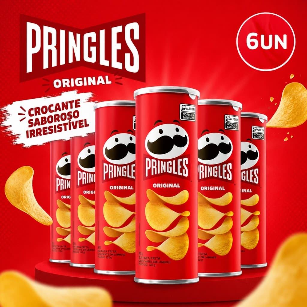 Combo Batata Pringles Original Kit 3 / 6 Unidades