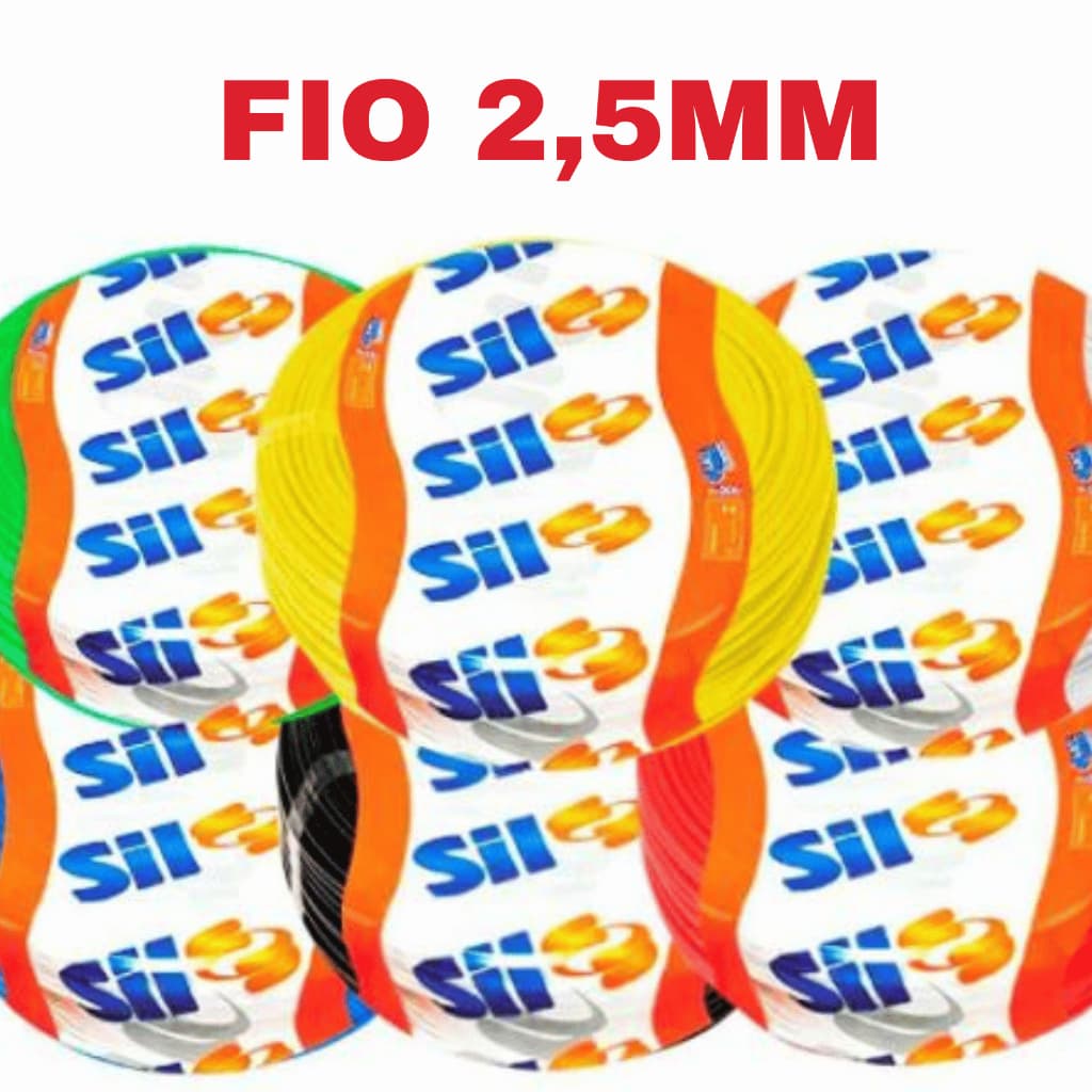 Cabo Flexível 2,5mm² Fio Elétrico por Metro - 25m / 50m / 100m Todas Cores - Alta Qualidade