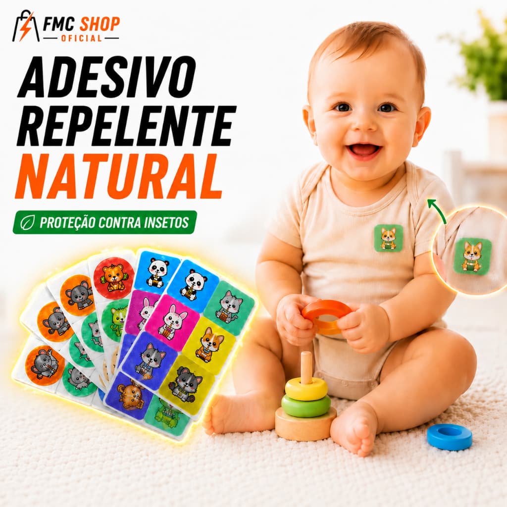 Adesivos Repelentes Citronela Para Bebês e Crianças Seguro Não Tóxico