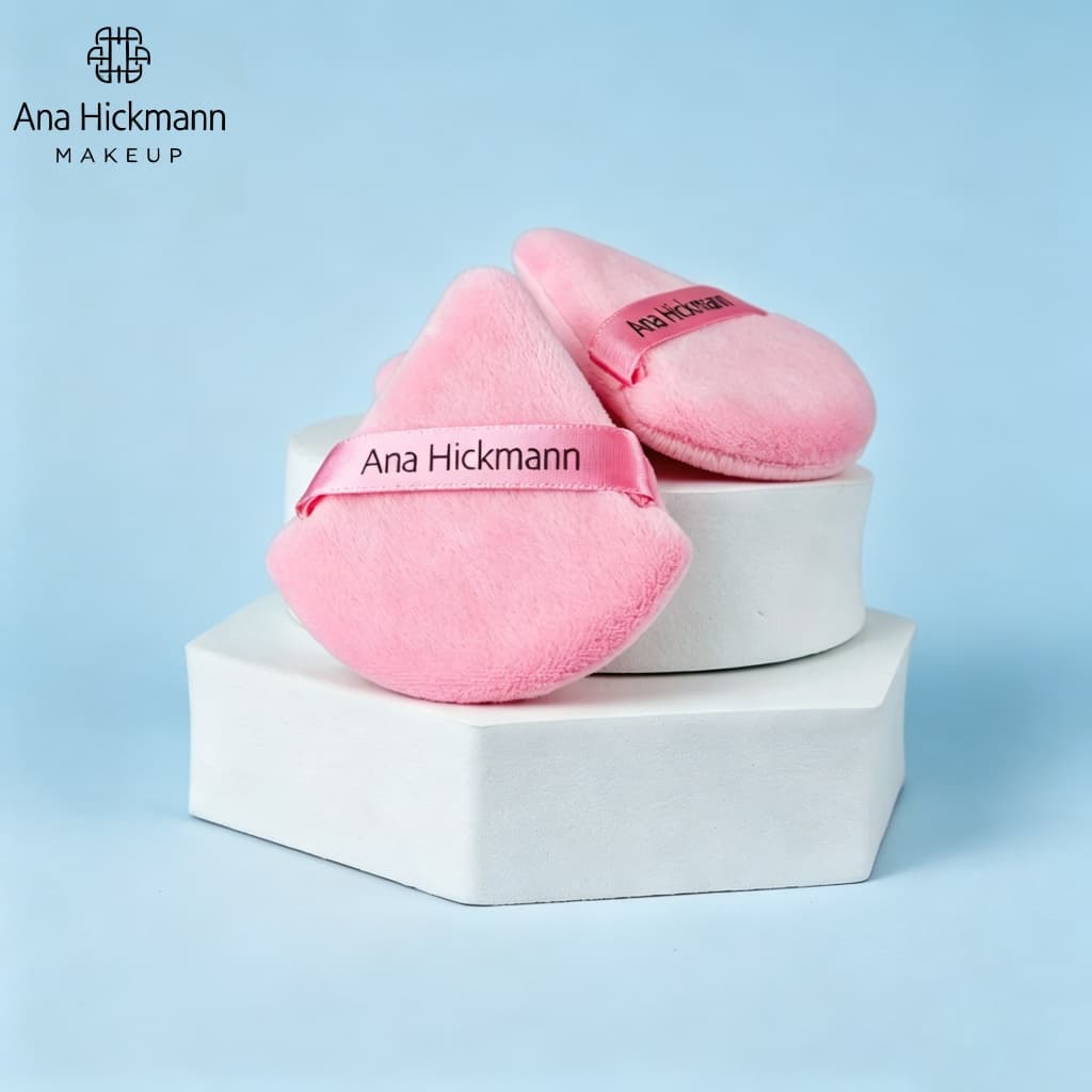 Ana Hickmann Velvet Sponge Kit Rosa (3 Unid.) | Aplicação Suave e Precisa