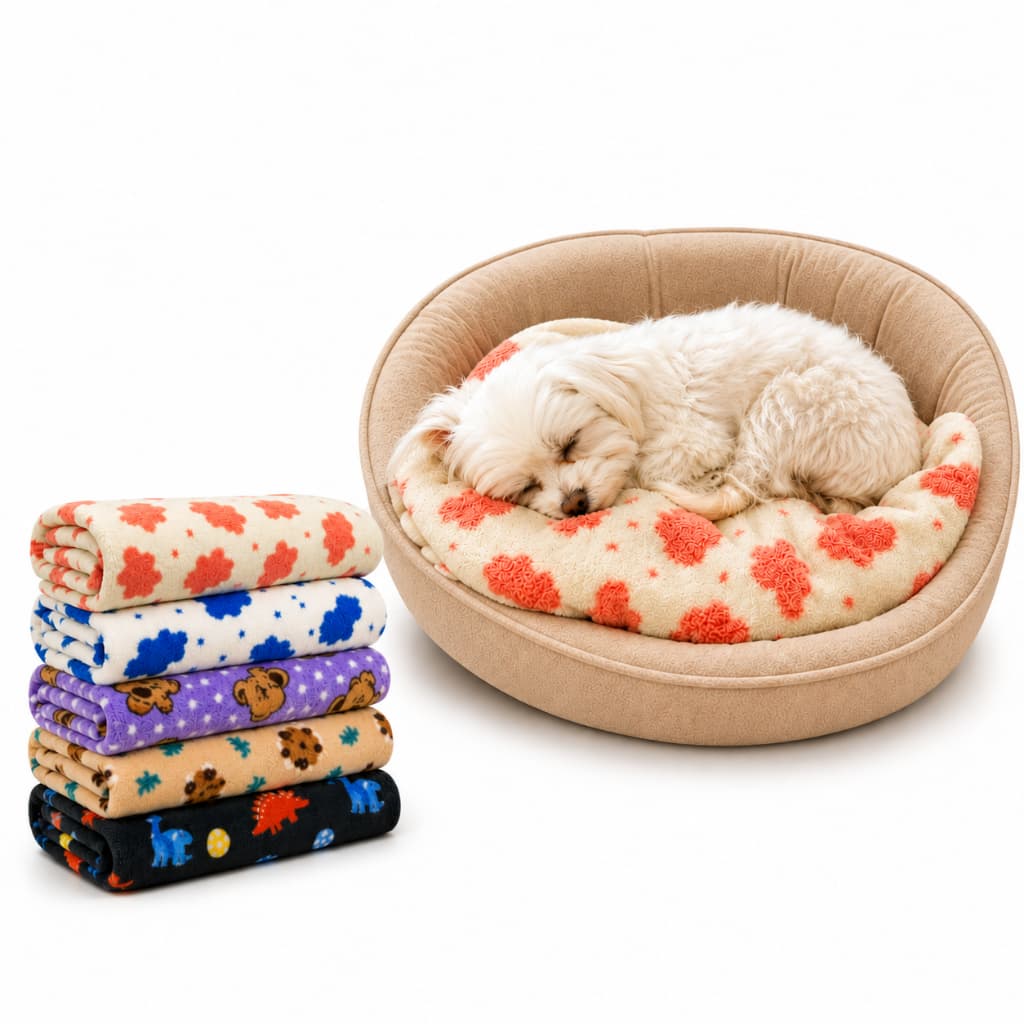 Manta Pet Mantinha Soft para Cachorro Gato Cobertor quentinho  e Estampadas Sortidas