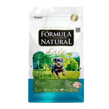 Fórmula Natural Life Ração cães Filhotes Médio e Grande Porte Super Premium 15kg