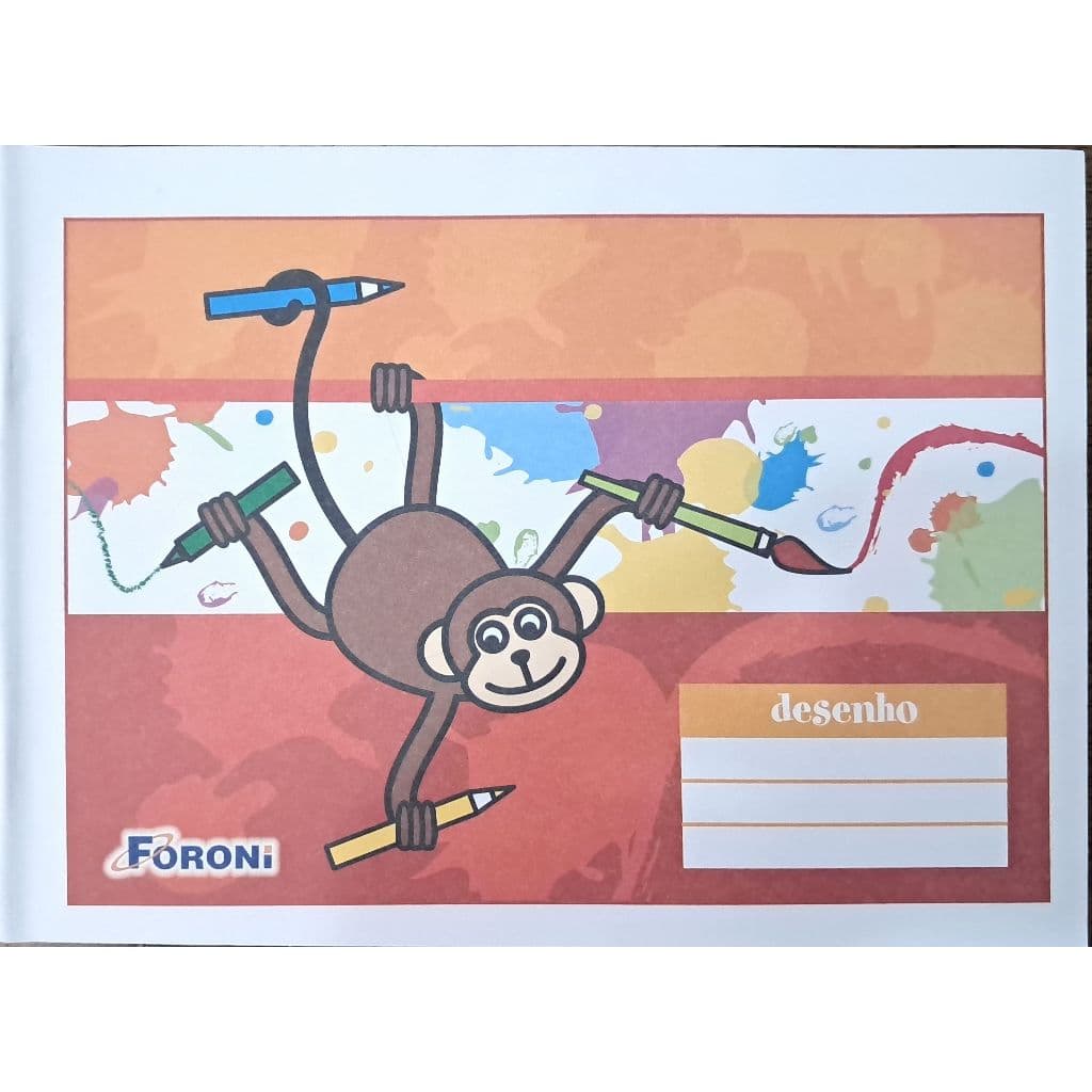 Kit 20 Un Caderno Brochura 1/4 Desenho Foroni Capa Mole 40fls Escolar Promoção Atacado