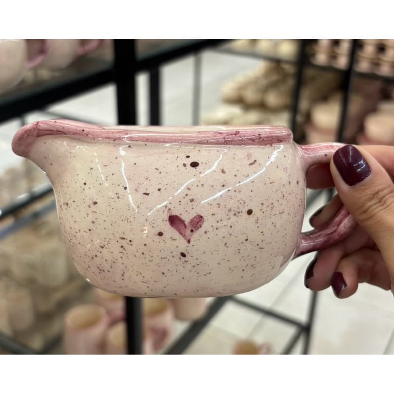 Porta Molho Molheira Pequena Em Cerâmica Pintada Á Mão Para Molhos Mesa Posta Decoração