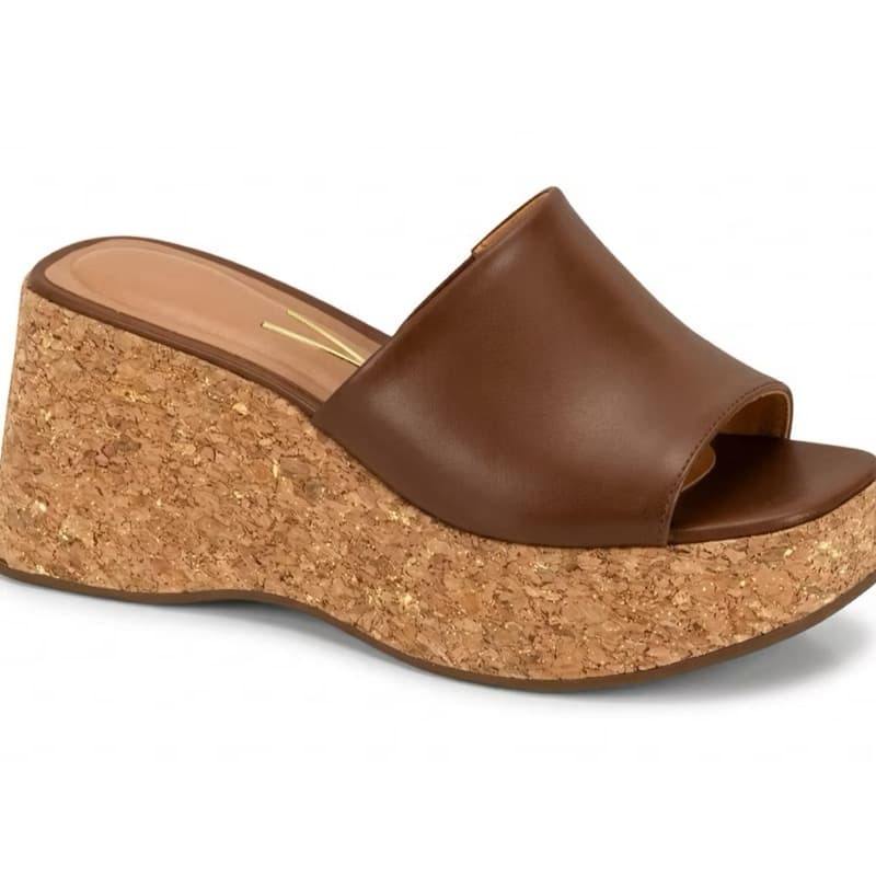 Tamanco Feminino Vizzano Salto Anabela Original Casual Confortável