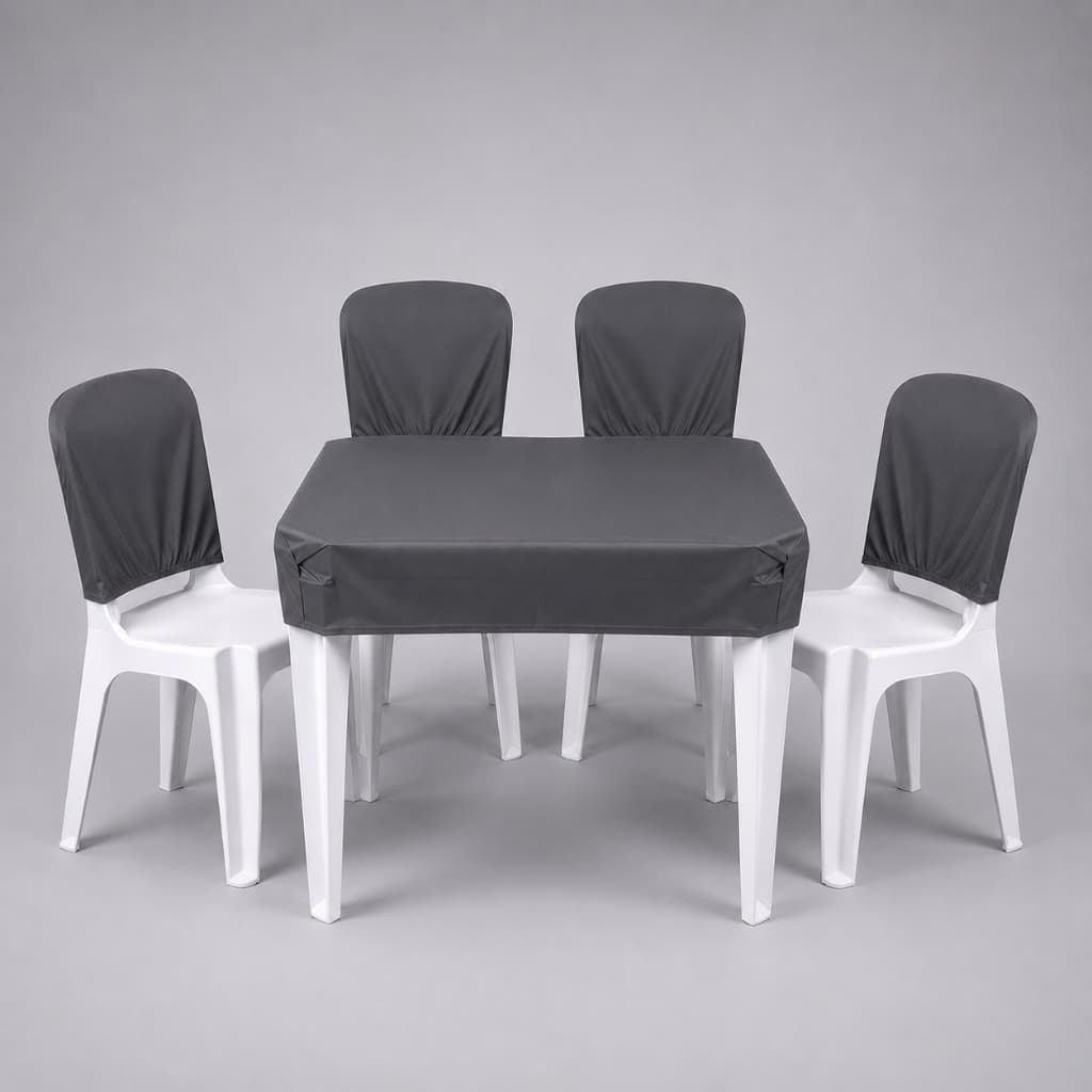 Conjunto Premium em Couro Sintético 1 Capa de Mesa 4 Capas para Encosto de Cadeira Super Resistentes