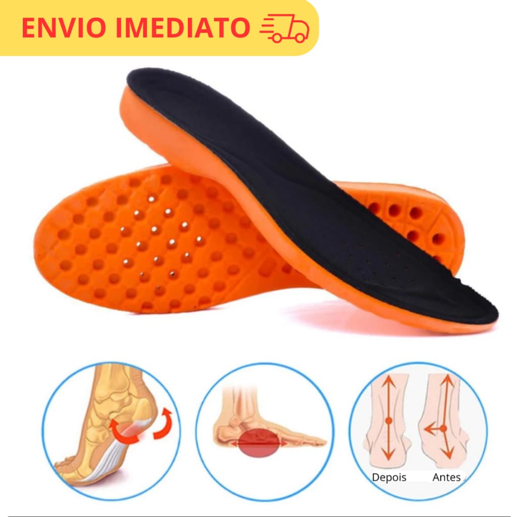 Palmilha Ortopédica de Gel P.u Confortável Macia Ideal Para Quem Trabalha em Pé Durante Muitas Horas