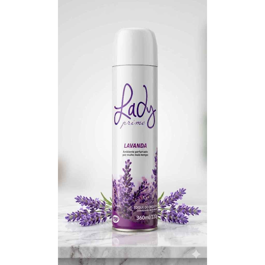 Odorizador Aromatizador Spray Ambiente Lavanda Lady Prime 360ml