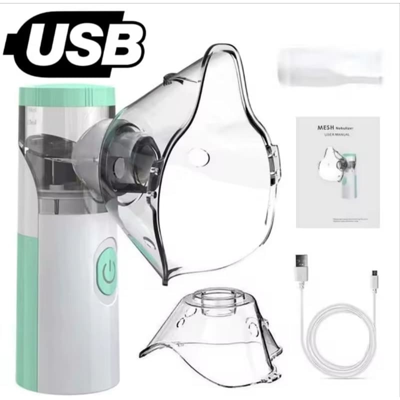 Nebulizador Portátil Silencioso com Máscaras para Adultos e Crianças - Compacto e Leve