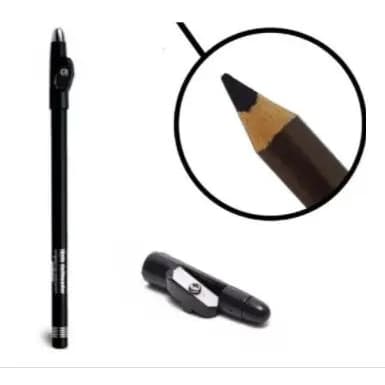 Lapis Delineador de Olhos Preto Prova D Agua Ruby Rose com Apontador HB091 COR PRETO (KIT E UNIDADE)