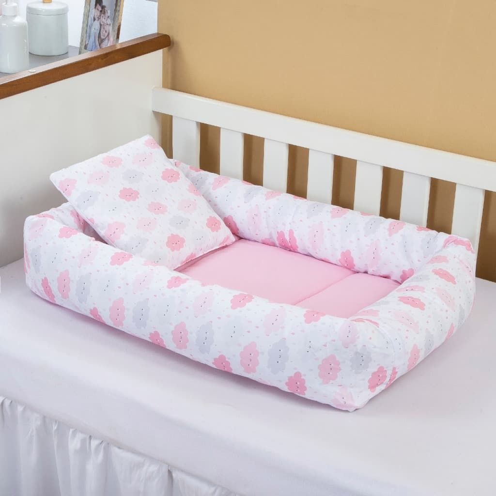 Ninho Redutor Estampado Premium Bebê Menina Confortável com Almofada Decorativa Maternidade
