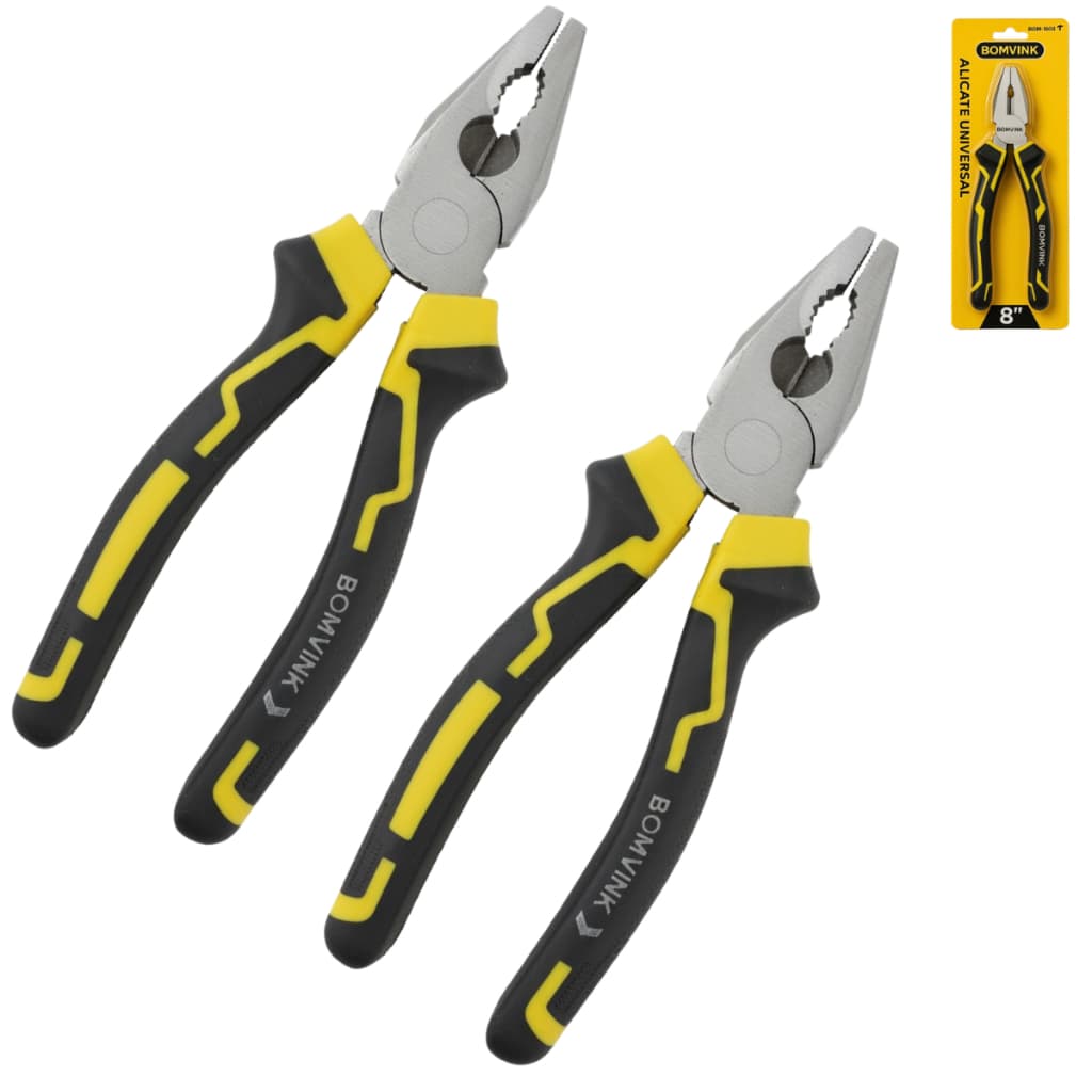 Kit 2 Alicate Universal 8 Polegadas Profissional Bomvink Bom-1603