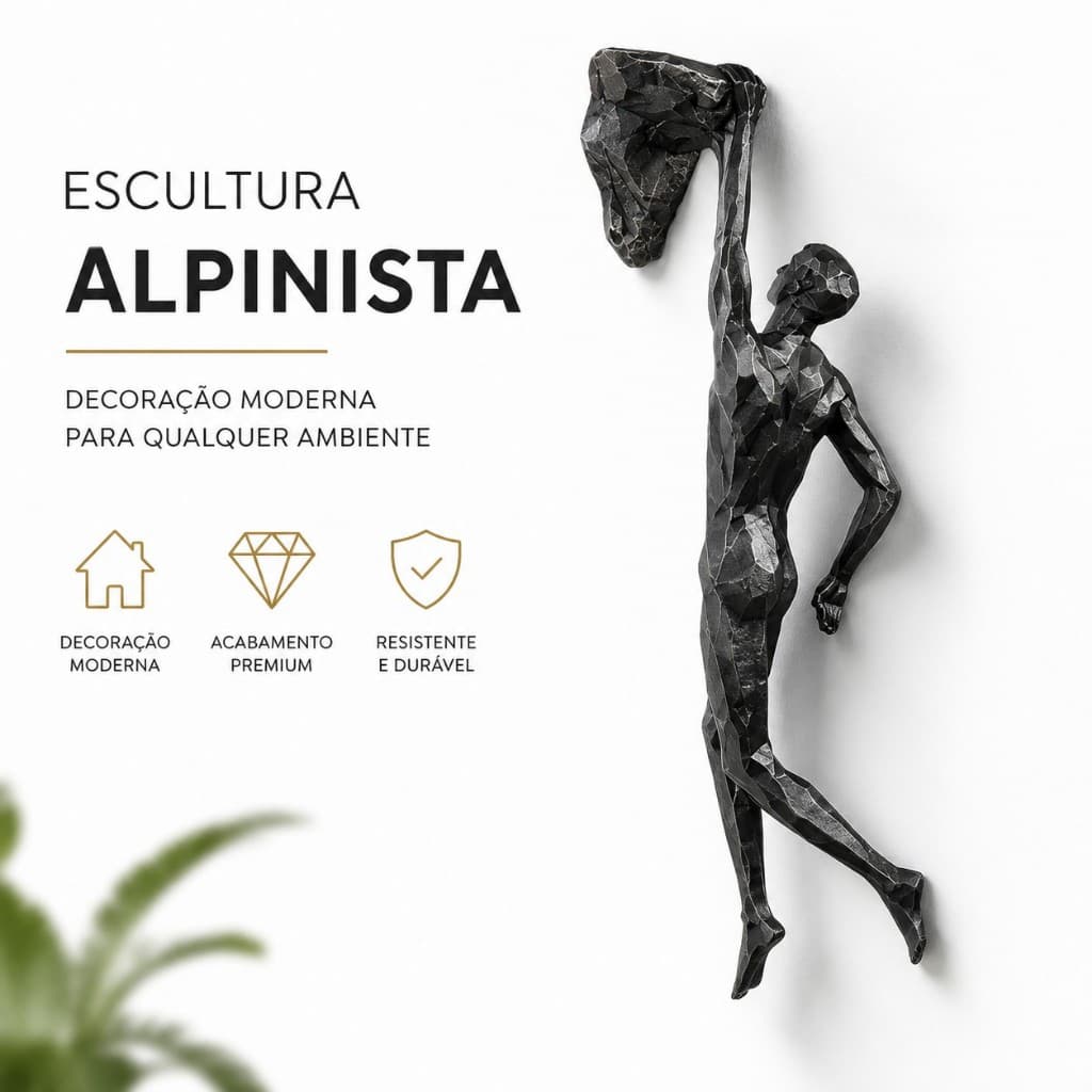 Escultura Parede Alpinista Pendurado Decoração Moderna Casa Escritorio Quarto Sala Figura Escalador
