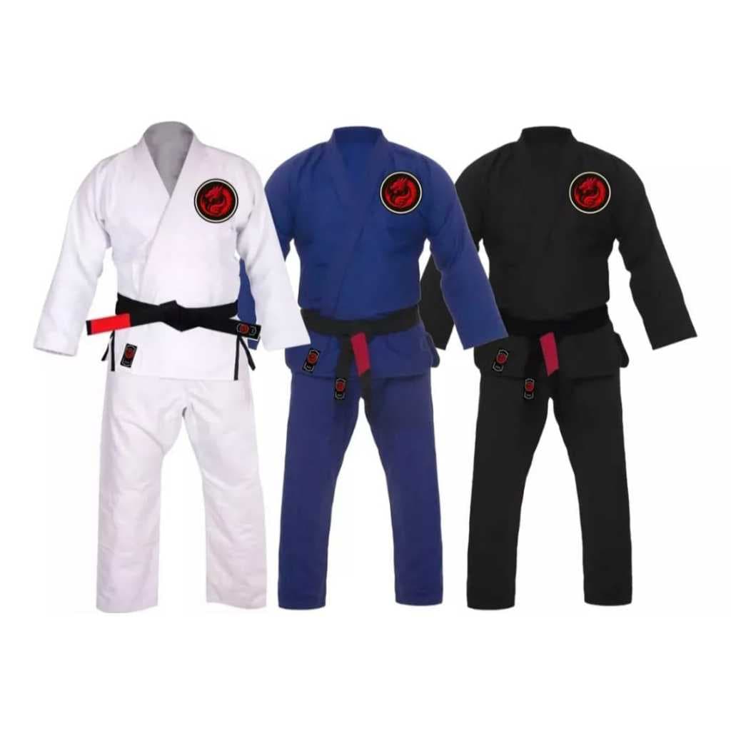 Kimomo Jiu jitsu trançado Red Dragon + Faixa Branca