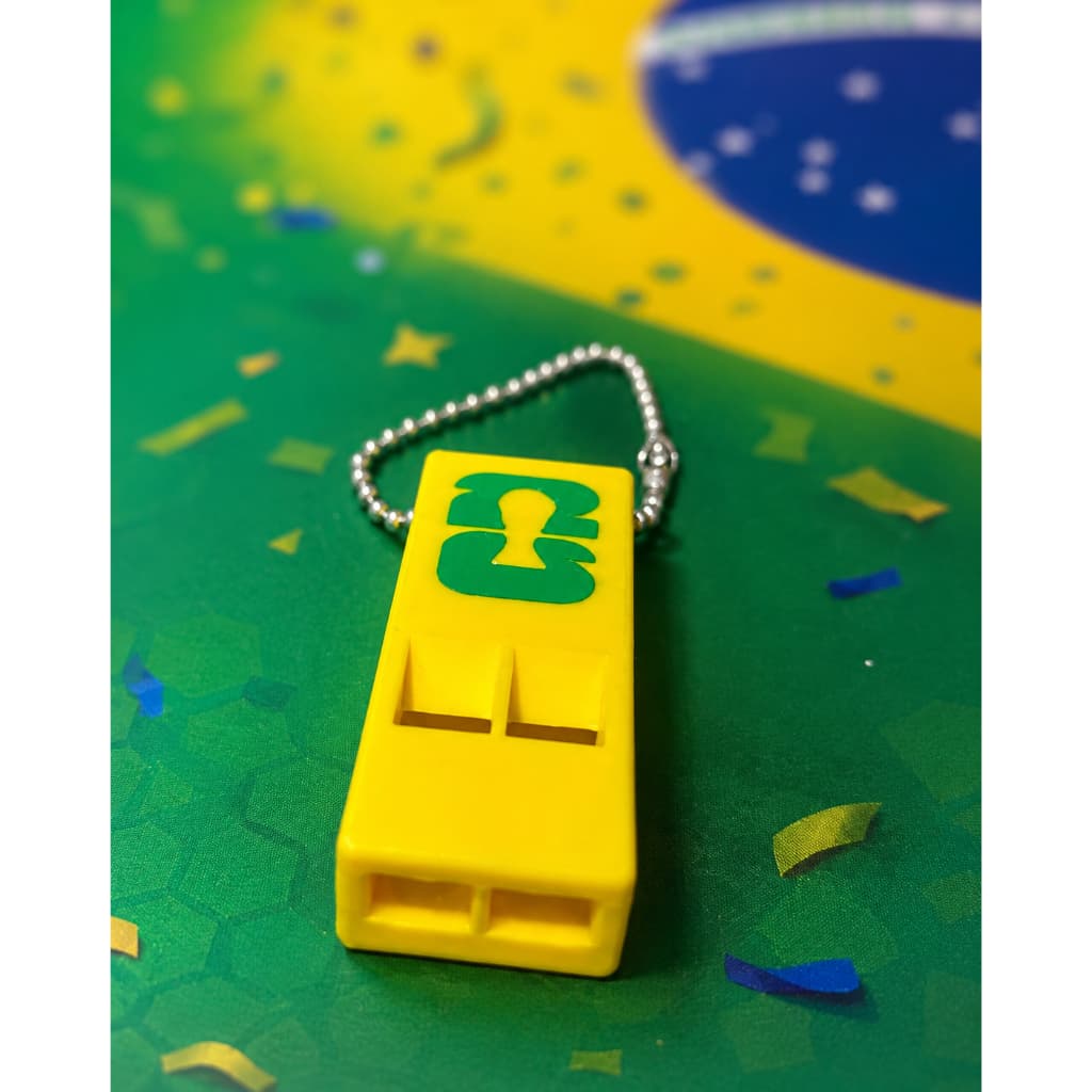 Kit 10 Apitos Chaveiro Brasil Copa do Mundo 2026 Torcida Seleção Brasileira Festa Futebol