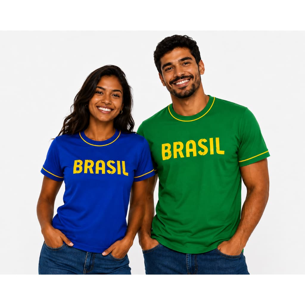 Camiseta torcida do brasil copa 2026 azul verde seleção, camiseta do hexa