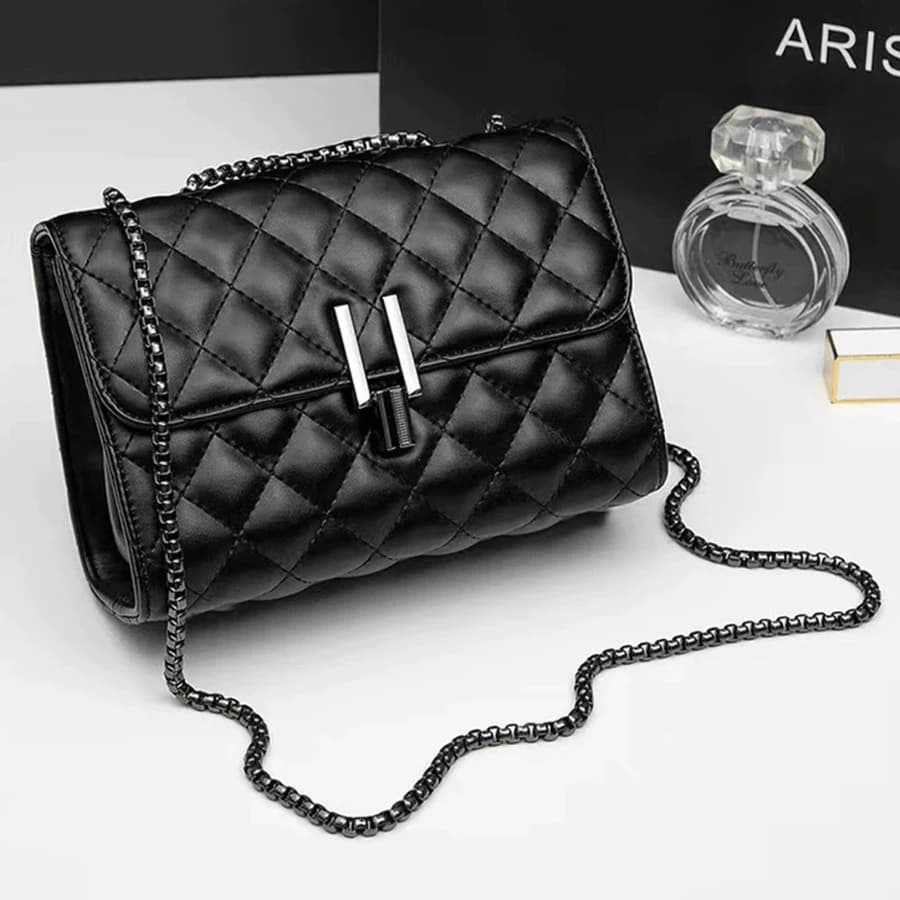 Bolsa feminina transversal corrente escura “Y” Bolsa Ombro Feminina de Festa