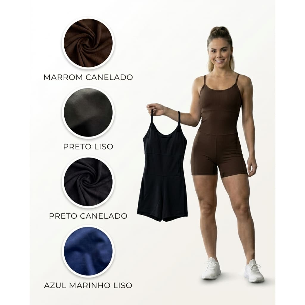 Macaquinho Fitness Feminino  Aça Fina Academia
