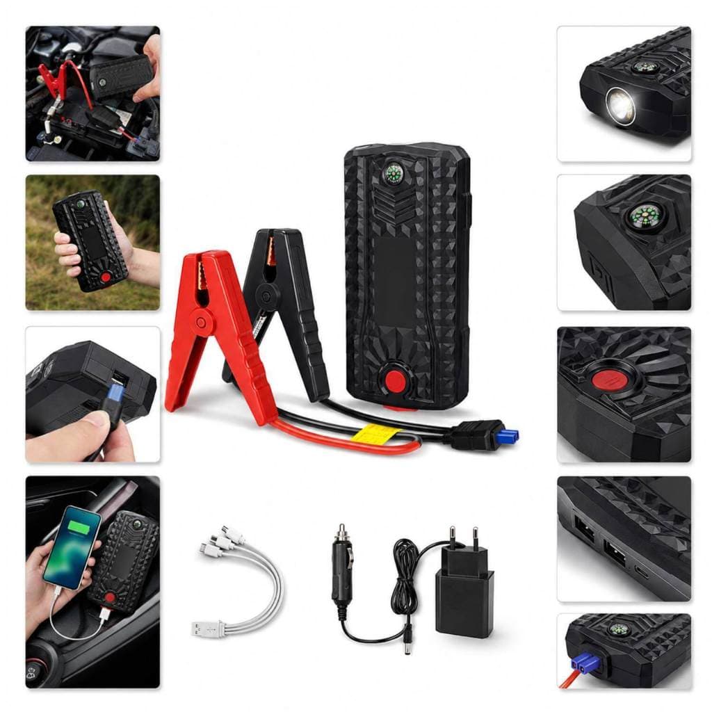 Auxiliar de Partida Veicular com Lanterna 12000mAh 12V
